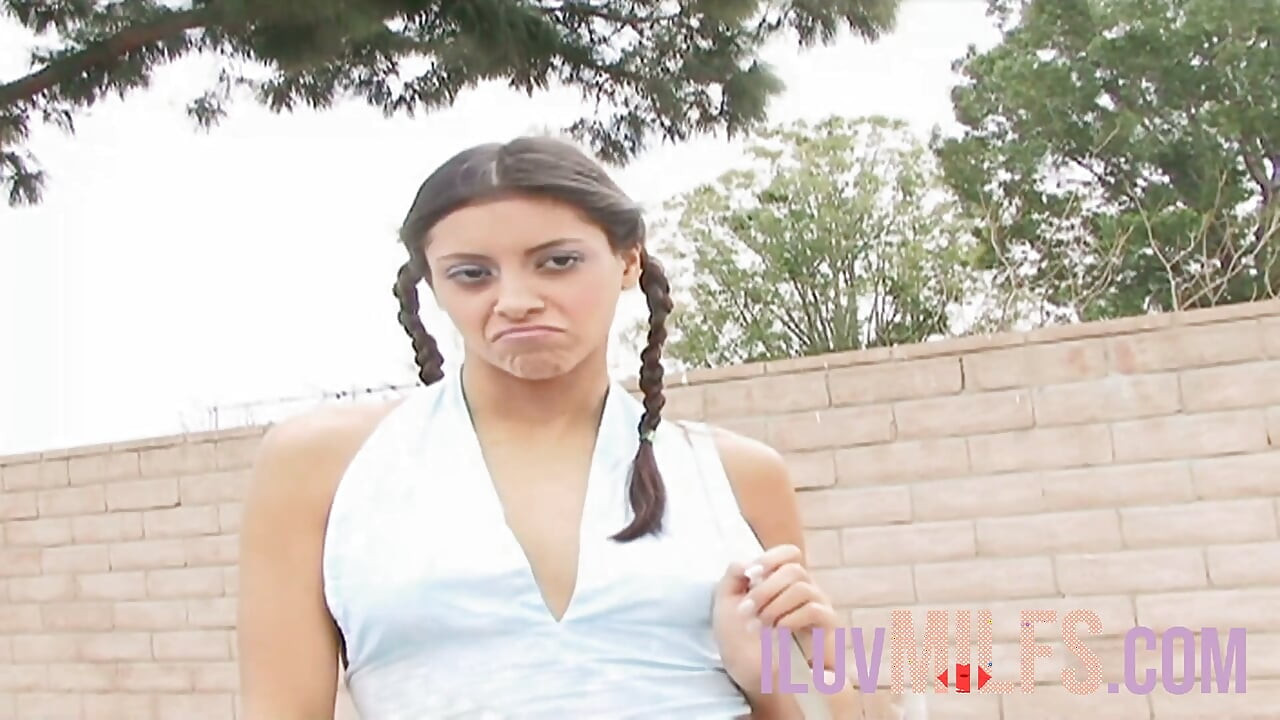 Dude with a bandana cums on pigtail brunettes tight pussy
