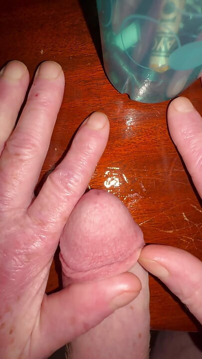 Rubbing On Table With Cum