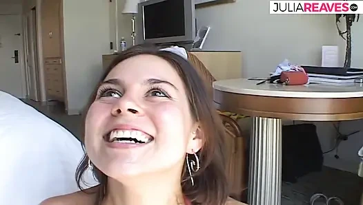 Interracial POV blowjob with cumshot in the mouth