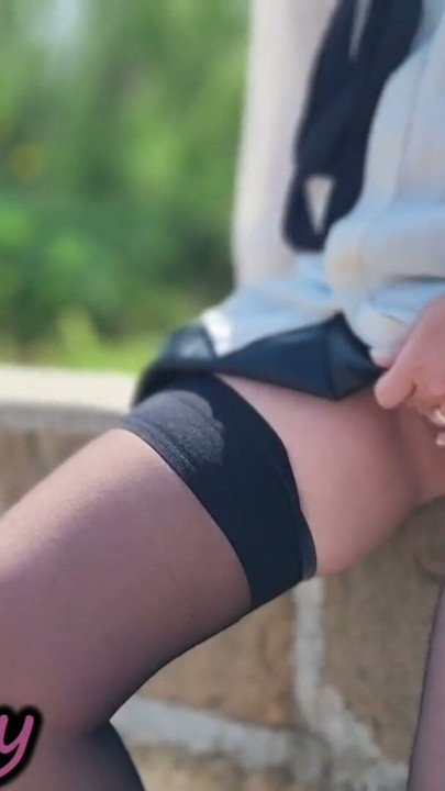 Caught Pussy Flash French Teacher Risky Park by Sea Masturbation Squirt Watched by Strangers MissCreamy | Clip 1