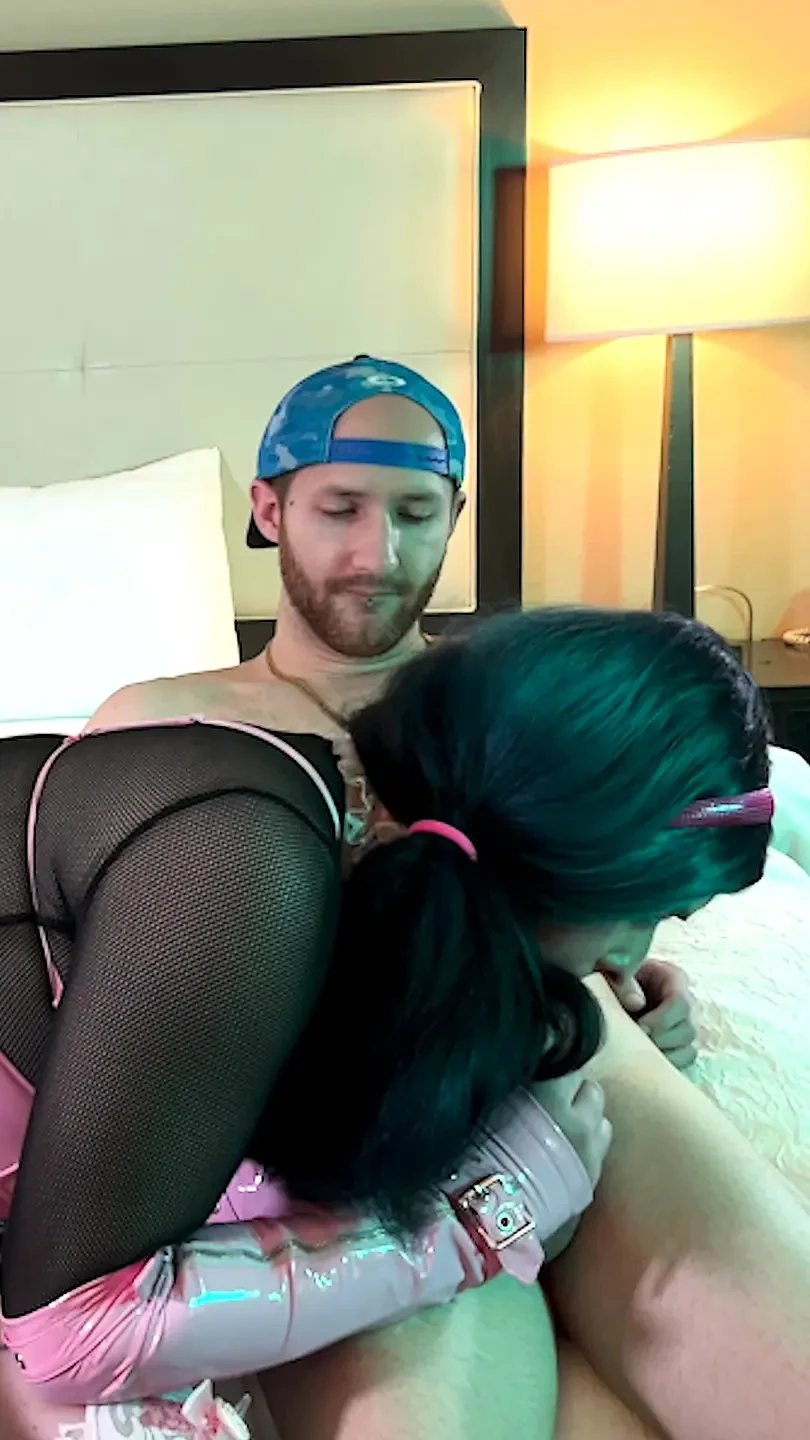 Hot Trans Woman in Chastity Fucked and Sucking – Compilation 7