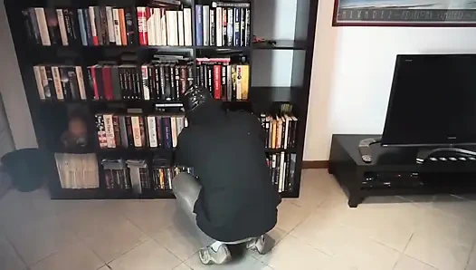 Crazy femdom girl punishing hard her male slave