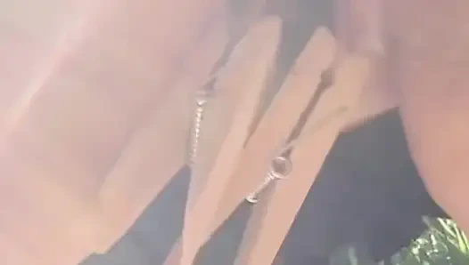 Arka verandada göt tıkacı