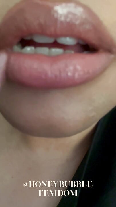 Nahá Lipgloss Lip Fetiš, Uctívání Rtů, Femdom