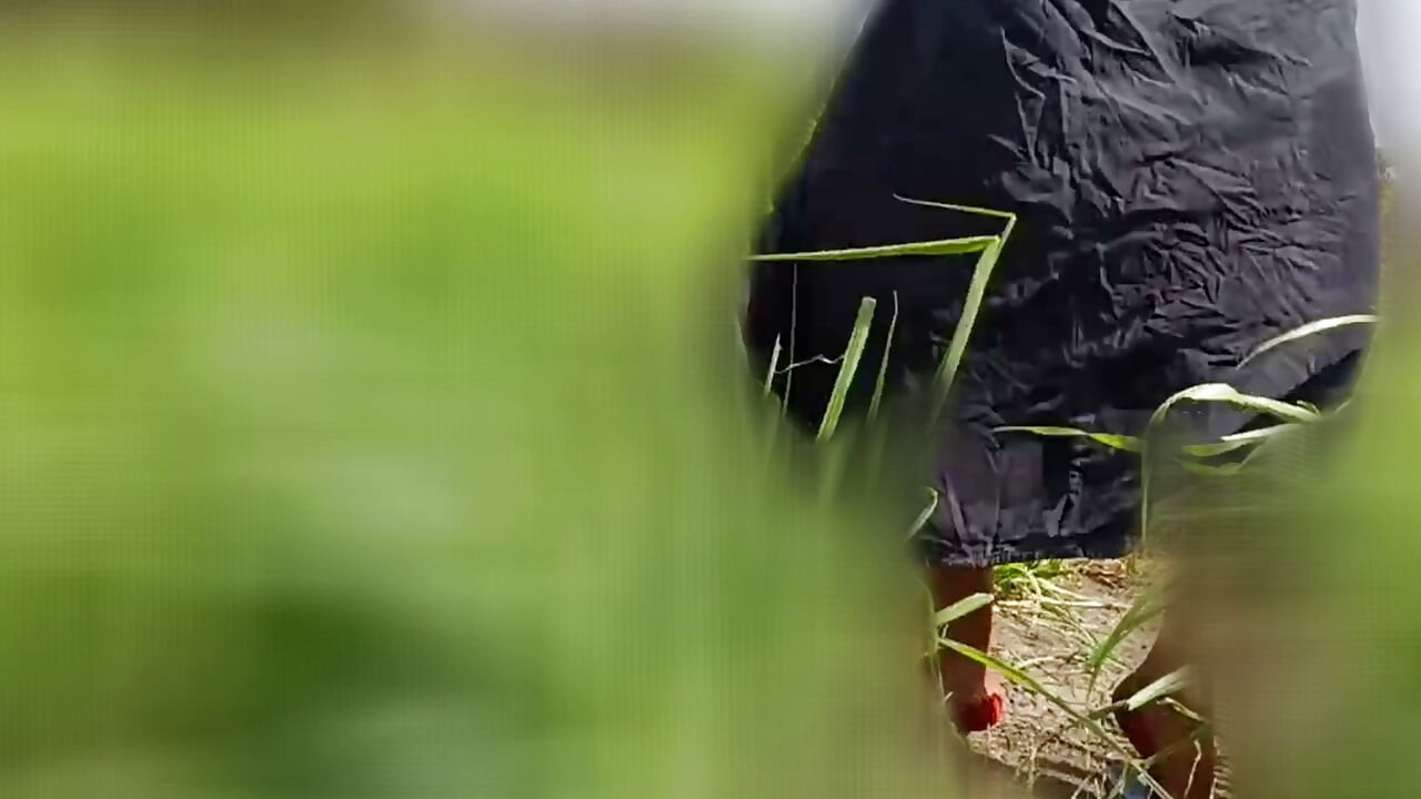 The desi stepsister of the village is bathing openly in the open field, bathing naked in the forest, brother-in-law is secretly