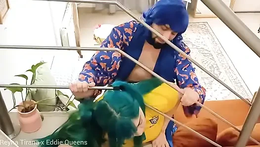 Brazilian Miku Gets Stuck on the Stairs and Kaito Gives Her More Than a Hand