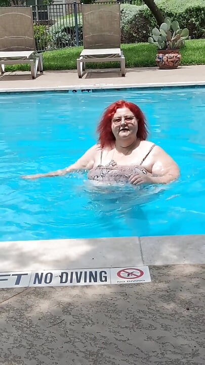 Summer Has Arrived! Time for the First Visit to the Pool Sexy Big Nurse Vicki Style!