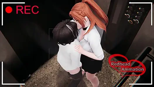 The Ai Camera Catches a MILF and Neighbor Fucking in the Elevator