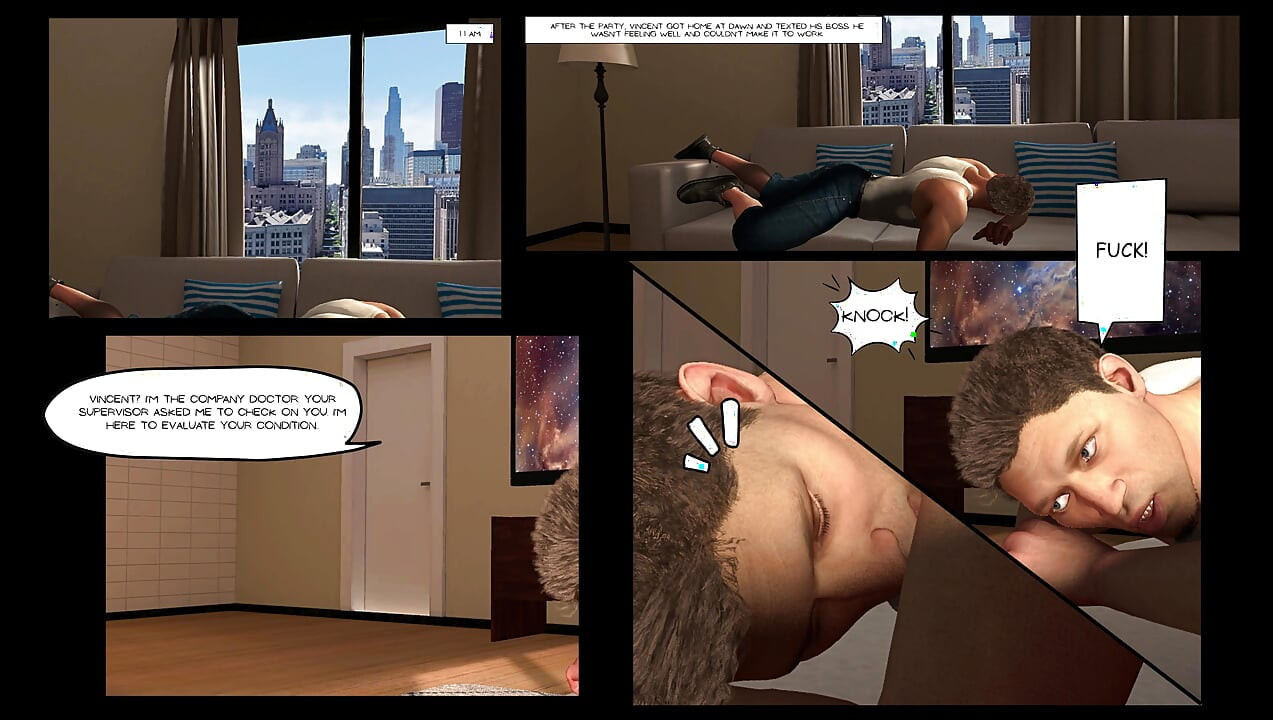The company doctor, unexpected call from home - #FURRKO Gay 3D Motion Comic - Monster Cock Anal Sex Massive Cum