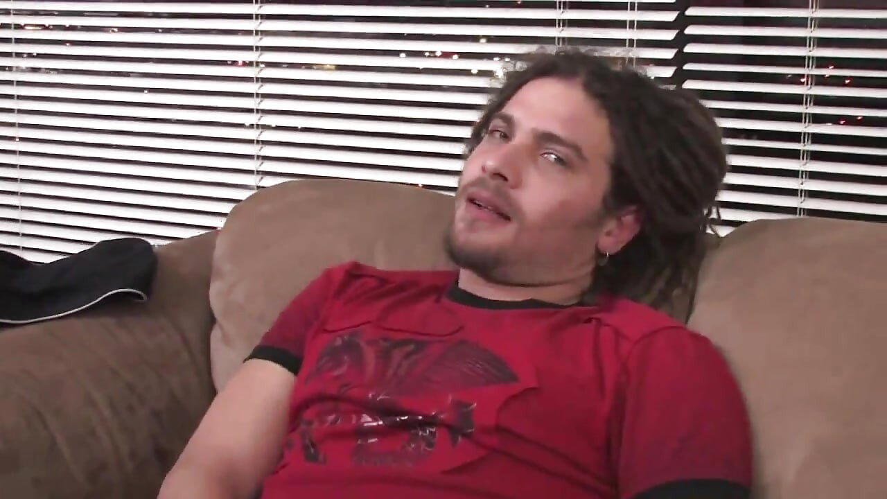 Getting hot in his armchair and jerking off