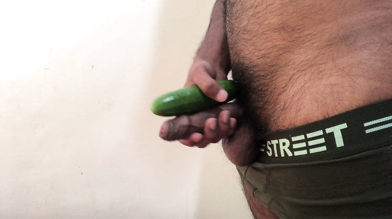 daddy Big black cock masturbation with dildo