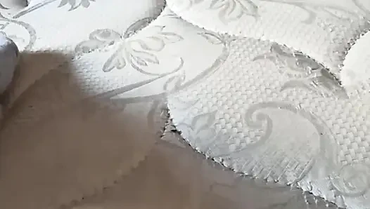 Trying hard to put all the candle in my ass