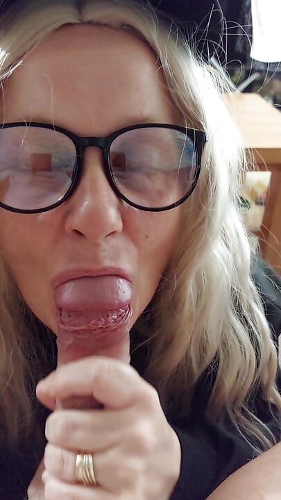Naughty girl smokes a cigar and sucks dad's cock, swallowing all the cum
