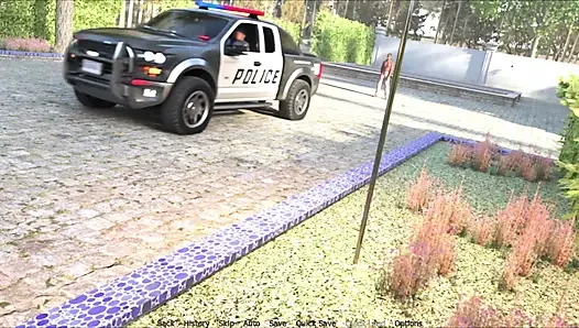 Ethan Fucking Two Sexy Female Cops Pussy And Asshole Threesome Sex