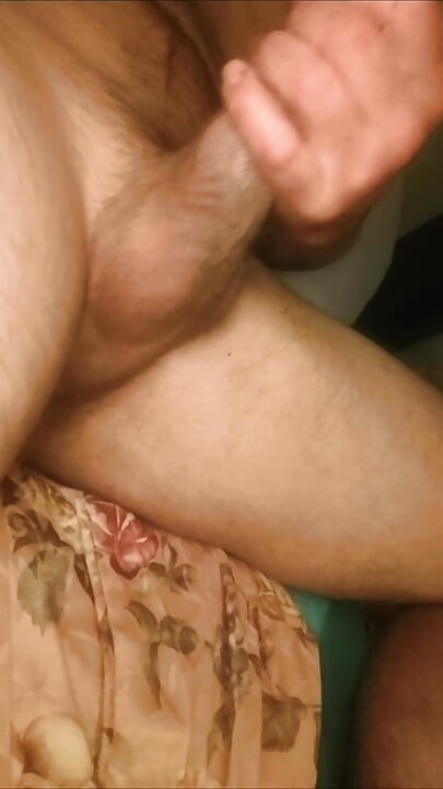 Underside view masturbating solid hard thick white cock that splashes cum and has tight balls nice hard bwc