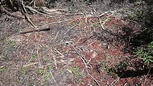 Прогулка на природе за кулисами и мастурбация по тропе