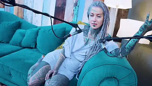 I talk about K - Kindness - ASMR podcast SFW talking goth skinny girl dreadlocks tattoo model inked girl