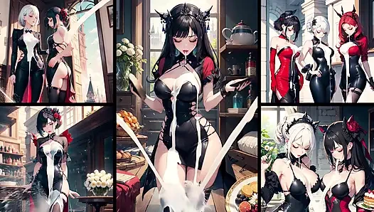 Kapitel 2: heißer Anime, Hentai, Manga-Girls komplett mit sperma bedeckt