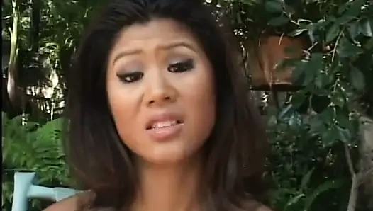 Asian ass is split by a stubby boner