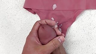 Cuckold cum in wife's panties