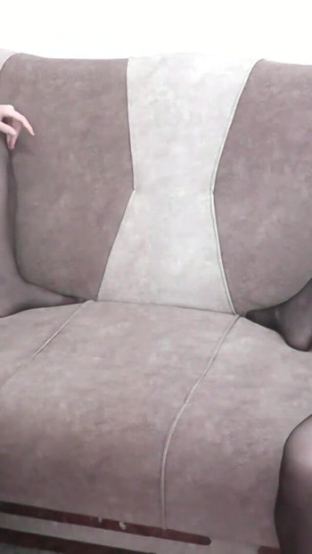 Key moment from "Two girls finger masturbate wet pussies, get strong orgasm and squirt. Guy watches masturbation. Milf."