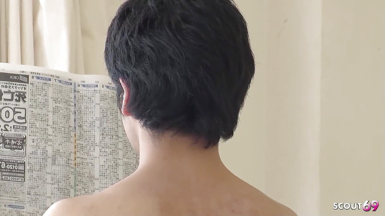 Japanese Teen Miyu Shiina Gives Older Neighbor a Blowjob Leading to a Cumshot