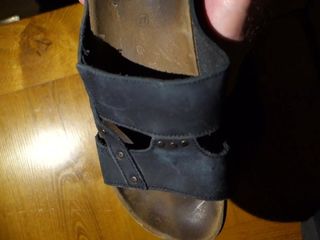 Cum on neighbors well worn Birkenstocks