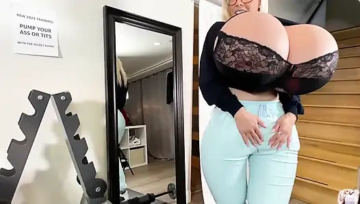 Göt ve meme büyütme için gizli pompa - spor salonunda götümü eğitme benim için gerçekten zor bir şey!