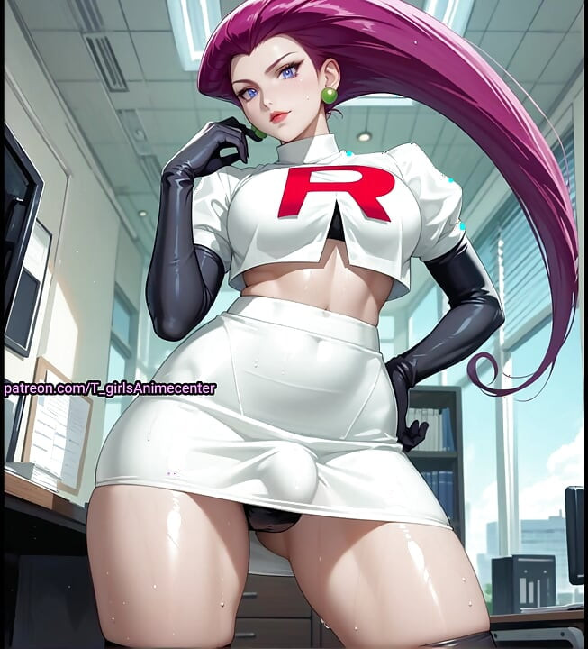 Jessie Rocket team hot futa showing off her huge cock and big ass.