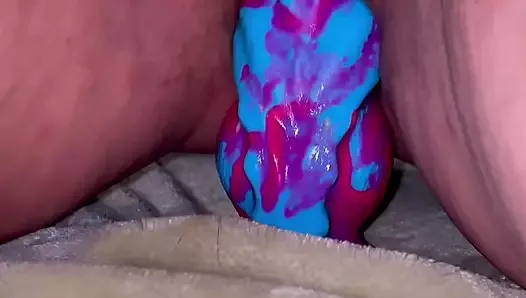 Watch me STRETCH my TIGHT PUSSY with my MONSTER DILDO