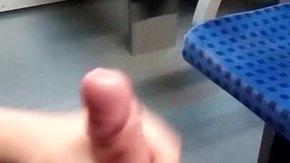 Guy wank on german Train