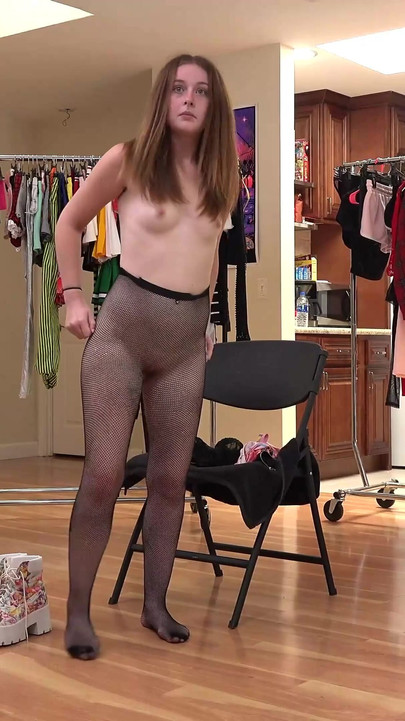 Powerful moment from "Danni's Bare Cunt Stripped For Hookup Hotshot Try-On!"
