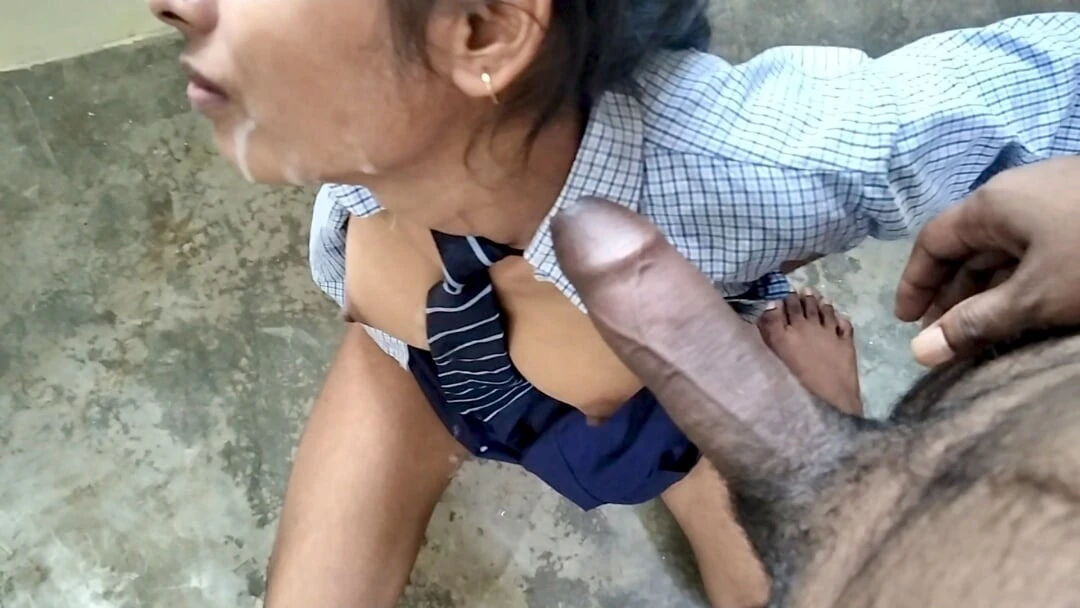 Called the neighborhood schoolgirl to the house and squeezed her nipples and her
