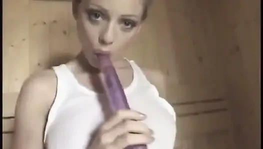 Naughty Babe Kyra Tyelar Plays with Dildo in Hot Sauna and Get Fucked in Cold Shower