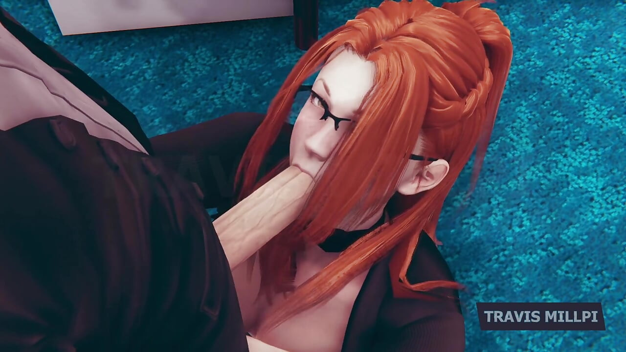 Hot Redhead Secretary Gets Bent Over the Desk in the Middle of Office Hours 3D Hentai Animation