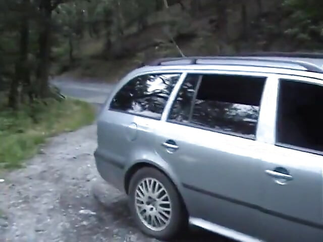 European teen picked up and fucked on the side of the road