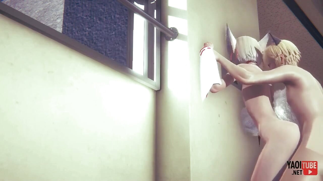 Cat Boy and Fox Boy Femboys Hard Sex Yaoi.