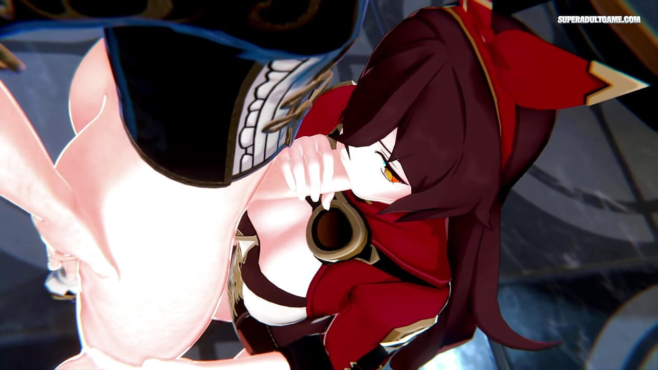 Princesa japonesa sin censura tomando una gran carga en su cara (animación 3d)