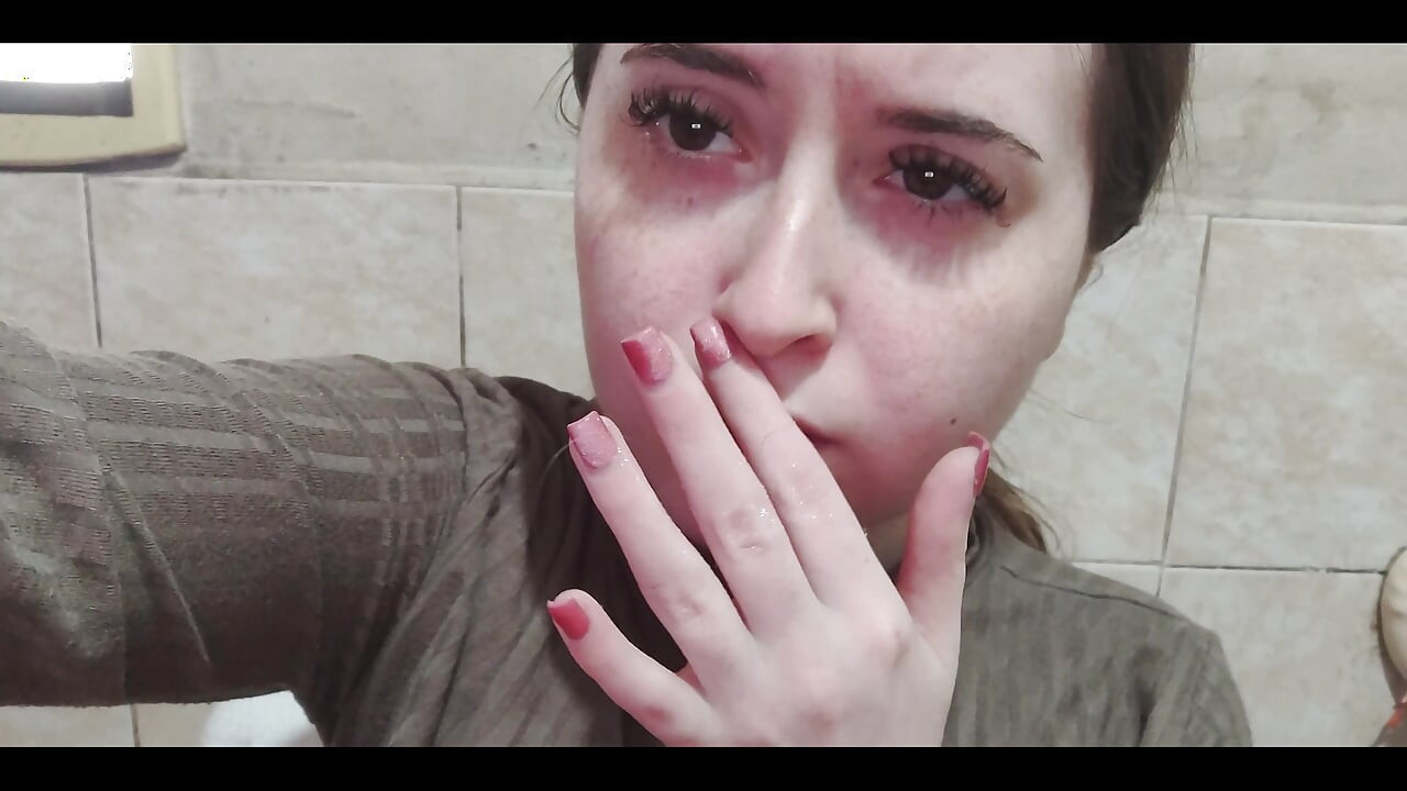 Playing with my fingers and my hairy pussy