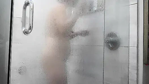 The shower scene with Asian step daughter Erin Luvin and her beautiful long nipples by andrewtatt