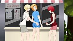 三个男人自慰 无尽的 yaoi 同性恋色情片