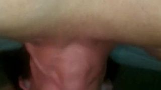OLDER WOMAN WITH BIG FAKE TITS GETS MOUTH FUCKED