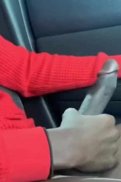 African Male Boy Masturbating in the Car