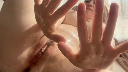 Oiled Blonde MILF Shiny Body Massage Leads To Multiple Squirts
