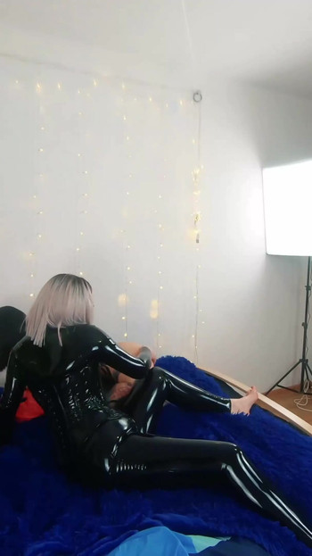 Stunning moment from "Latex Rubber Pussy FemDom Lesbian StraightJacket humiliation"