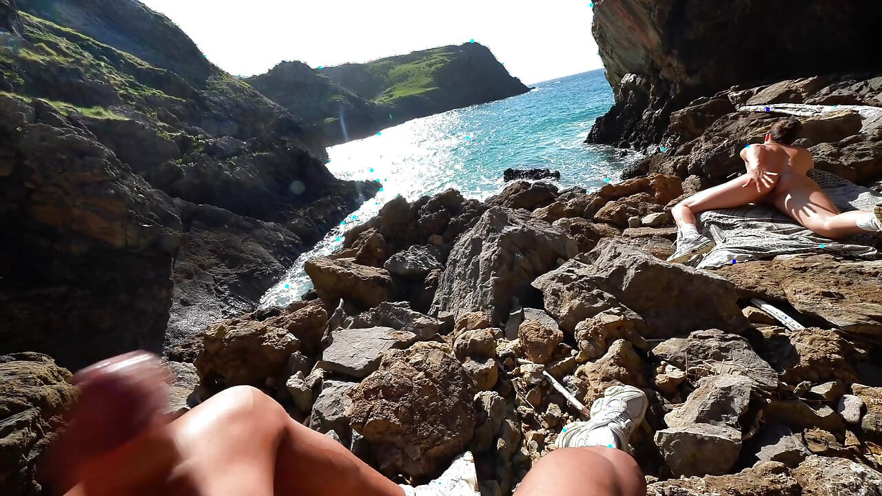 I catch a young nudist masturbating in public and we end up fucking like wild