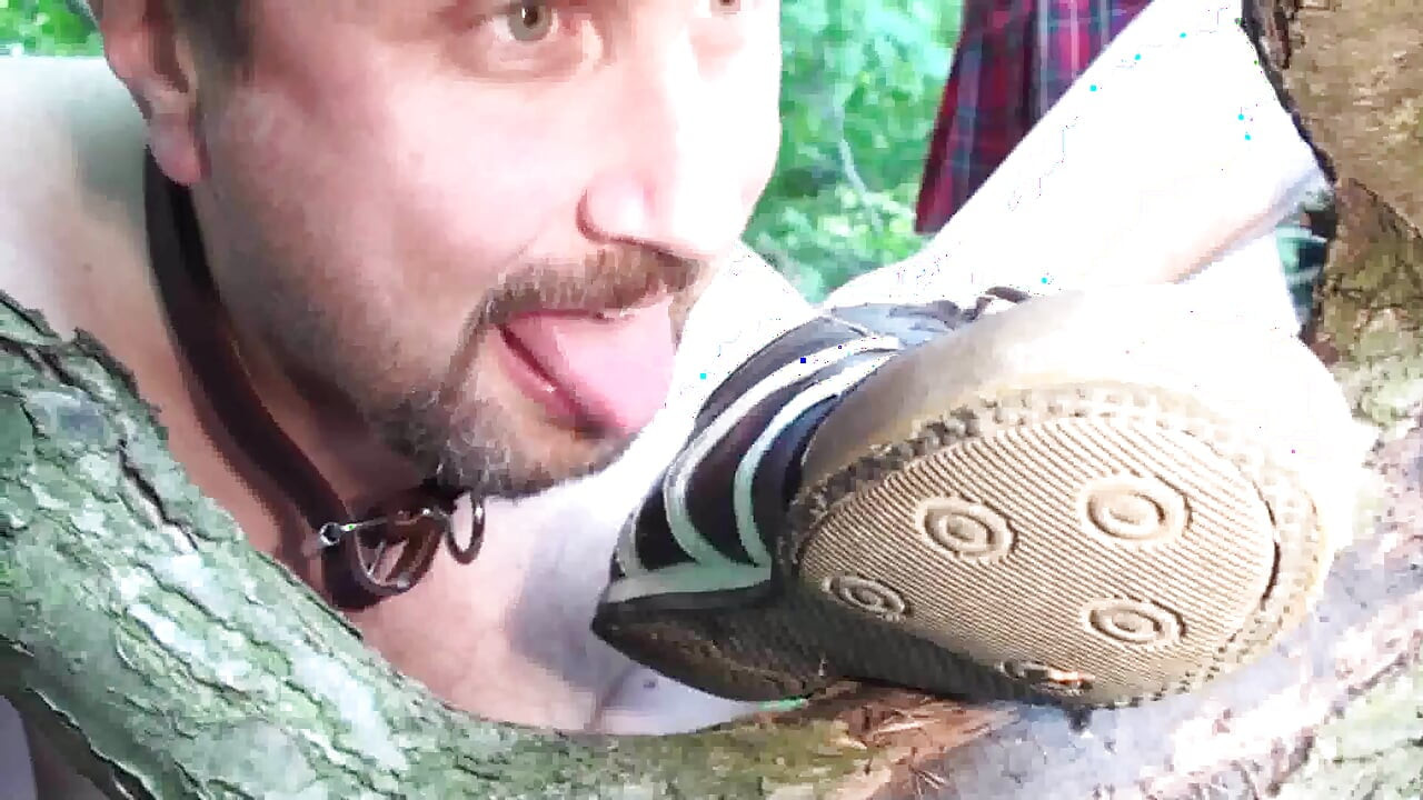 Slave licking dirty sandals
