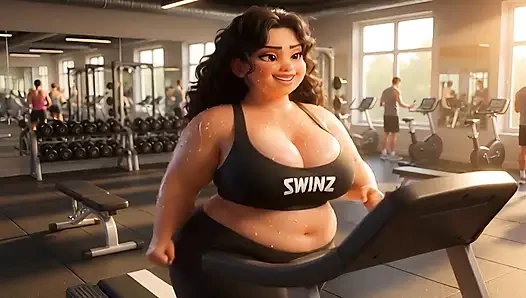 From Chubby & Ignored to Curvy Cock Tease Ep2 First Gym Day & Teasing Begins