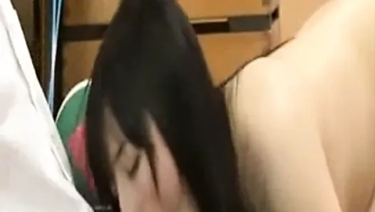 Invisible Japanese girl has sex in school