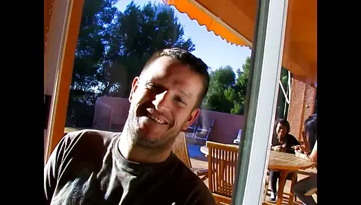 Lucky Guy Bangs Two Young Sluts Pool Side